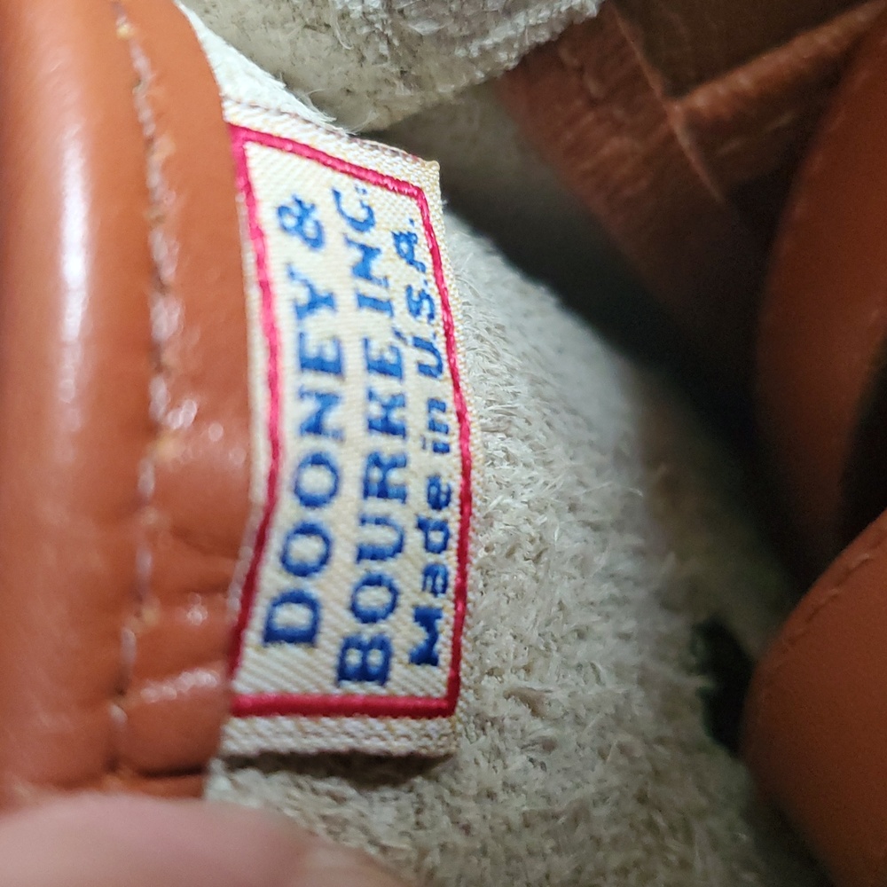 Dooney & Bourke Cream and Tan Leather Crossbody Mini Bag - Picture 6 of 13